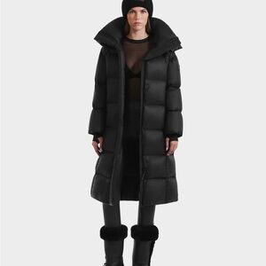 Long Black Puffer Coat Rudsak Sasha